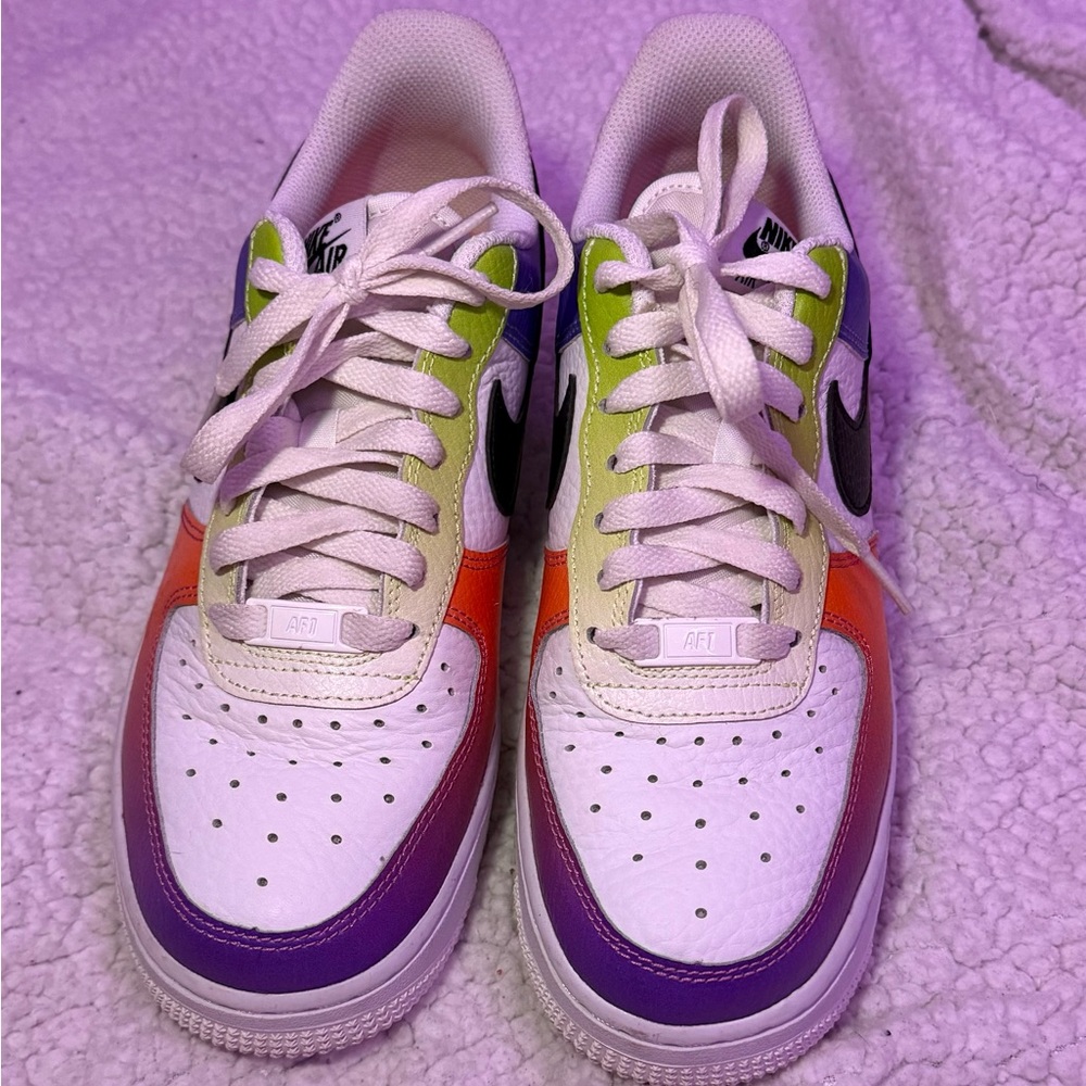 Nike White and Orange Air Sneakers